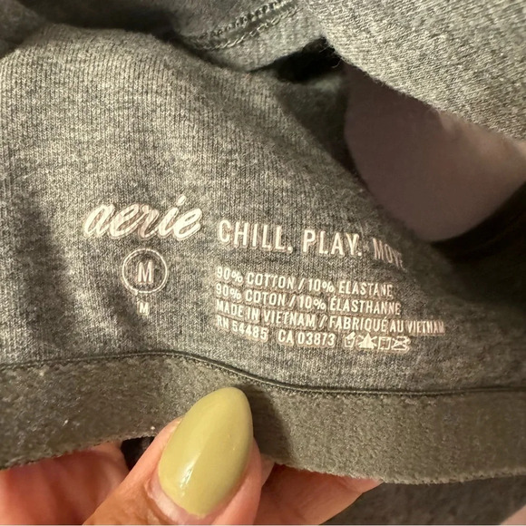 Aerie Cropped Tank Gray Women Size M - Picture 3 of 5